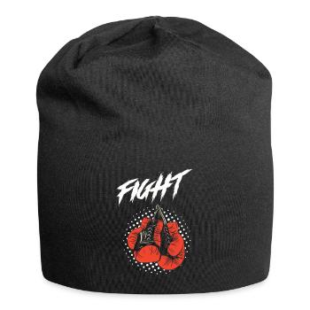 Combat de boxe - Bonnet en jersey - noir - Devant