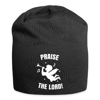 Praise the lord. Cherub angel - Jersey Beanie - black - Front