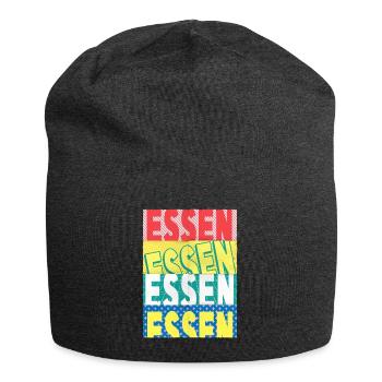 Essen Germany City Font Skyline Home - Jersey Beanie - charcoal grey - Front