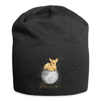 Fan de lune - Bonnet en jersey - noir - Devant