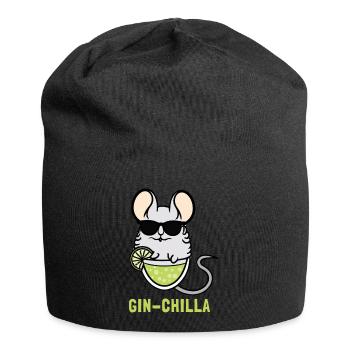 Chinchilla Gin Gin- - Jersey-Beanie - Schwarz - Vorne