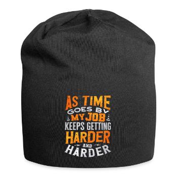 Concrete Finisher Concrete Mixer Construction Pun - Jersey-Beanie - Schwarz - Vorne