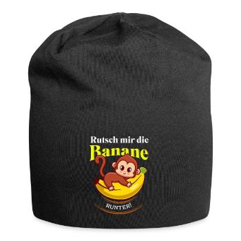 Rutsch mir die Banane runter - Jersey-Beanie - Schwarz - Vorne
