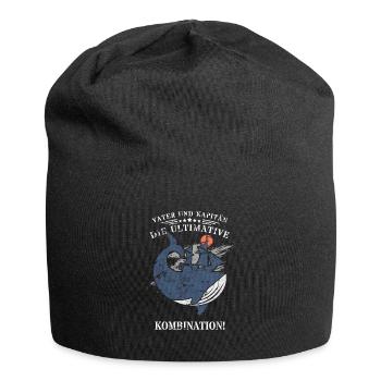Vater und Kapitän: Die ultimative Kombination! - Jersey-Beanie - Schwarz - Vorne
