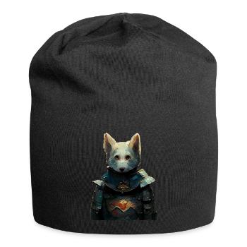 Dog in Medieval Armor - Jersey Beanie - black - Front