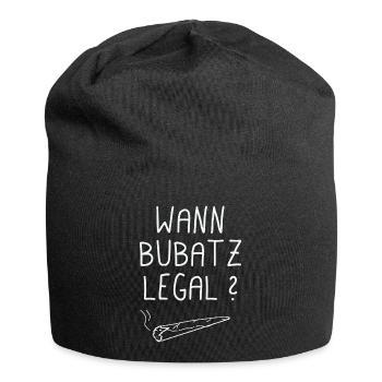 Wann Bubatz Legal ? - Jersey-Beanie - Schwarz - Vorne
