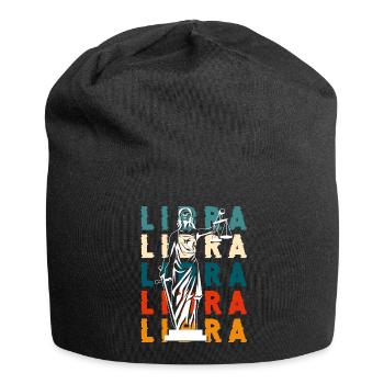 Waage Konstellation - Jersey-Beanie - Schwarz - Vorne