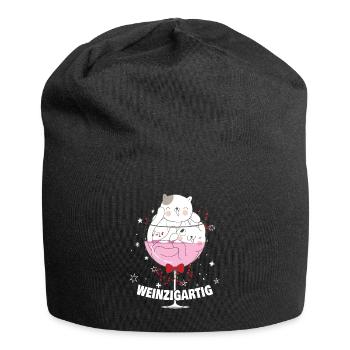 Weinzigartig - Jersey-Beanie - Schwarz - Vorne