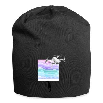 Fly Drohne Drone Pilot Wolke wolken - Jersey-Beanie - Schwarz - Vorne