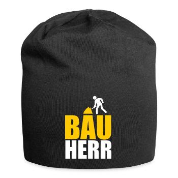 Bauherr Hausbau Eigenheim Richtfest 2022 - Jersey-Beanie - Schwarz - Vorne