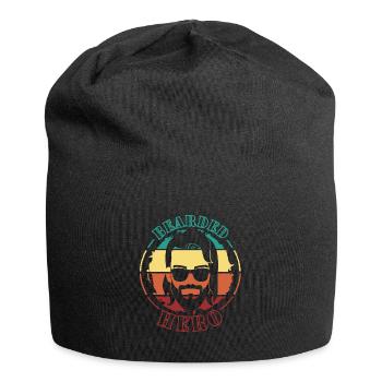 Dad | Schnauzer | Hip | Moustache | 3 days beard - Jersey Beanie - black - Front