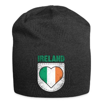 Irland Flagge Irisch - Jersey-Beanie - Anthrazit - Vorne