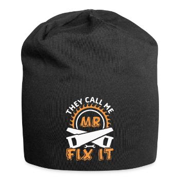 He repairs everything, he is the craftsman in the house - Jersey Beanie - black - Front