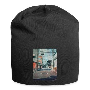 Vintage 90er Jahre Japan Schulfahrt Malerei Japan Liebhaber - Jersey-Beanie - Schwarz - Vorne