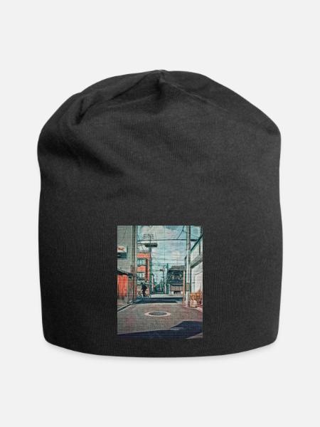Vintage 90er Jahre Japan Schulfahrt Malerei Japan Liebhaber - Jersey-Beanie - Schwarz