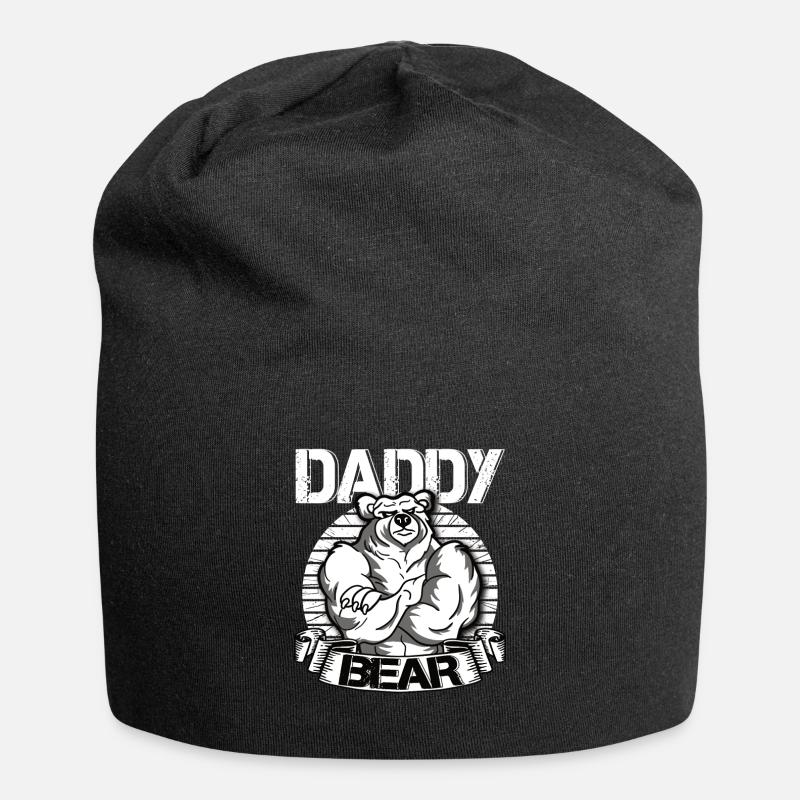 Daddy Bear - Jersey-Beanie - Schwarz