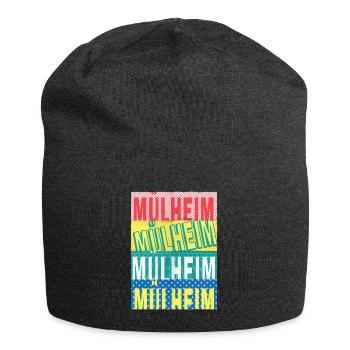 Muelheim Germany City Font Skyline - Jersey Beanie - charcoal grey - Front