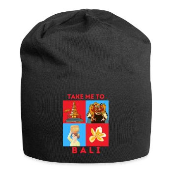 TAKE ME TO BALI - Jersey Beanie - black - Front