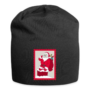 Christmas father, Christmas, Santa Claus - Jersey Beanie - black - Front