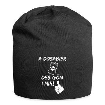 Bier Dosenbier Lustiger Spruch Vorarlberg Dialekt - Jersey-Beanie - Schwarz - Vorne