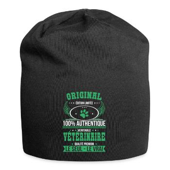 Authentique et véritable vétérinaire - Original - Bonnet en jersey - noir - Devant