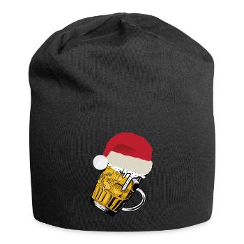Christmas Beer | Santa Claus, Gift - Jersey Beanie - black - Front