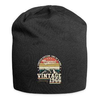 Né en 1966 Janvier 57e anniversaire Homme cadeau - Bonnet en jersey - noir - Devant