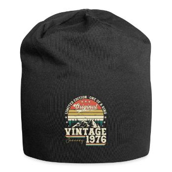 Né 1976 Janvier 47e anniversaire Homme cadeau - Bonnet en jersey - noir - Devant