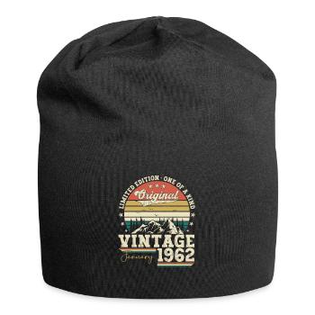 Millésime 1962 Janvier 61 Anniversaire Cadeau Mari - Bonnet en jersey - noir - Devant