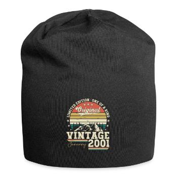Year 2001 January 22nd birthday Gift man - Jersey Beanie - black - Front