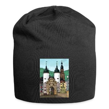 Heidelberg Altstadt, Heidelberg Germany - Jersey Beanie - black - Front