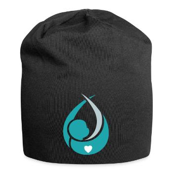 Schwangerschaft Babyparty Babyshower Boy Girl - Jersey-Beanie - Schwarz - Vorne