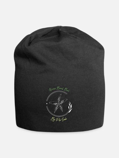 Karma Beach Seestern grün - Jersey-Beanie - Schwarz