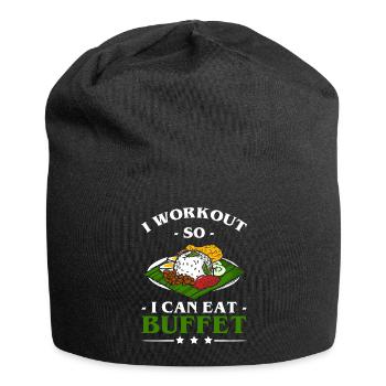 Food counter grill delicacies - Jersey Beanie - black - Front