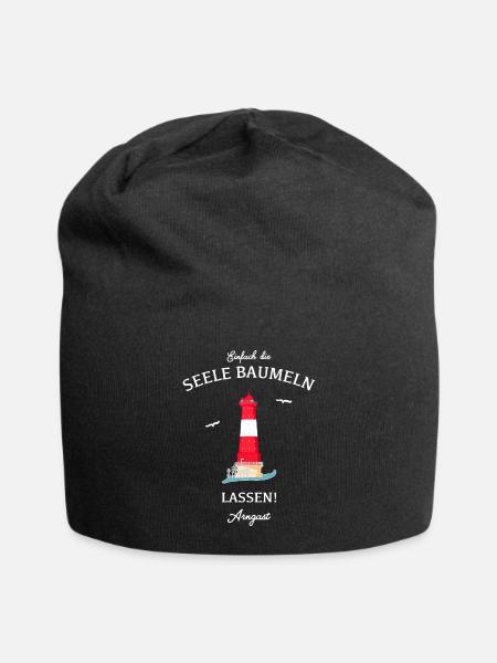 Leuchtturm Arngast, Wilhelmshaven, Deutsche Bucht - Jersey-Beanie - Schwarz