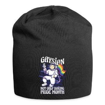 gay lesbian LGBTQ pride gaysian i gift - Jersey Beanie - black - Front