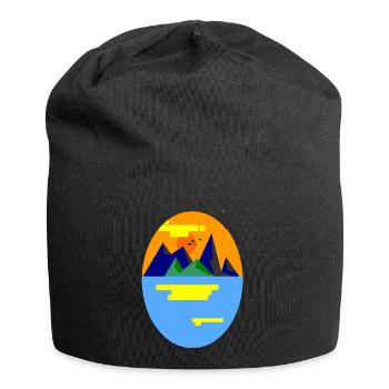 Landscape Mountain - Jersey Beanie - black - Front