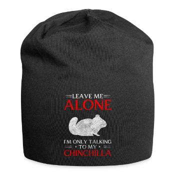 Chinchilla Rodent South America Cute - Jersey Beanie - black - Front