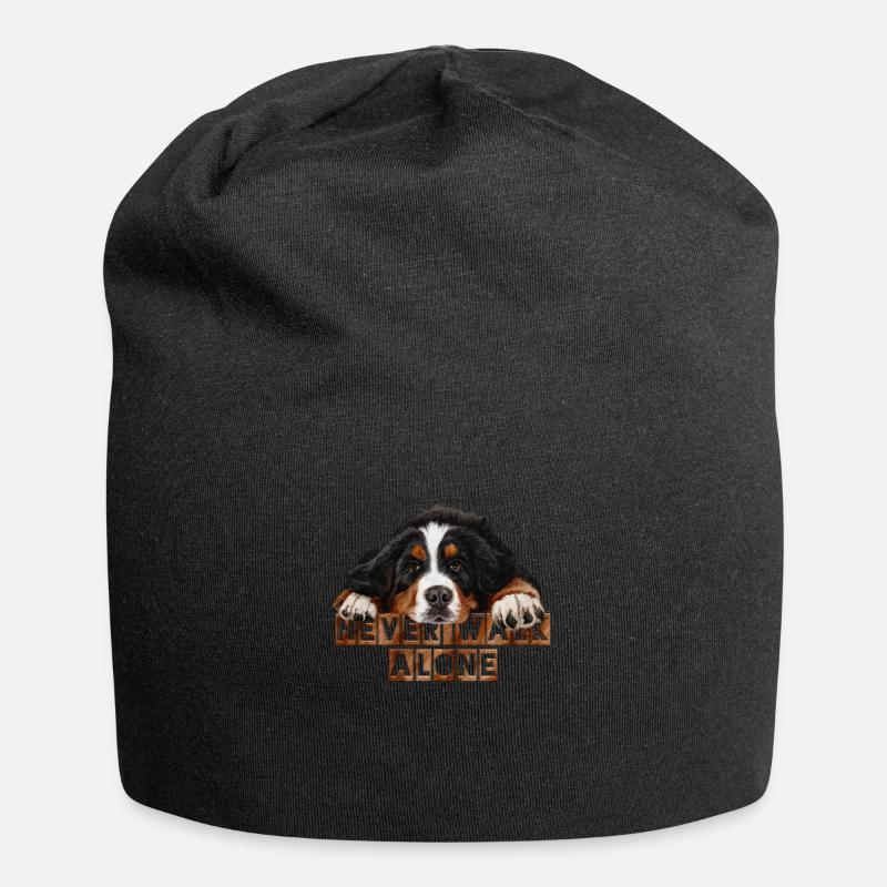 Berner Sennenhund - Jersey-Beanie - Schwarz