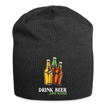 Buvez de la bière - Bonnet en jersey - charbon - Devant