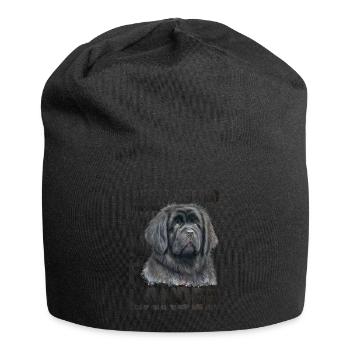 Neufundländer - Jersey-Beanie - Schwarz - Vorne