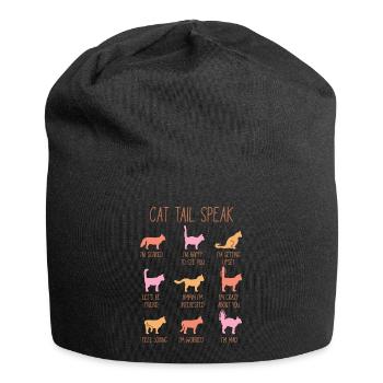 Cat Tail Speak - Jersey Beanie - black - Front