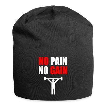 Pas de douleur pas de gain de gymnase citation - Bonnet en jersey - noir - Devant