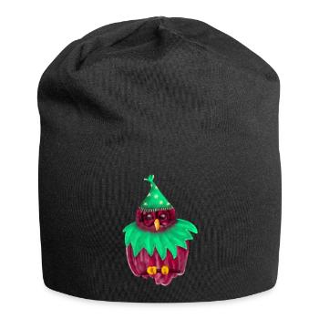 Eulenbeere - Jersey-Beanie - Schwarz - Vorne
