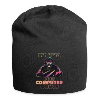 My beta makes computer things programmers - Jersey Beanie - black - Front