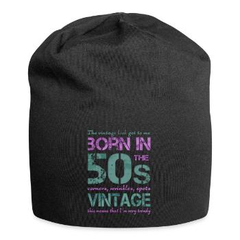 Fünfziger 50th 50s 50er - Jersey-Beanie - Schwarz - Vorne
