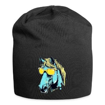 Toto, das bebrillte Pferd - Jersey-Beanie - Schwarz - Vorne