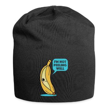 Ich schäle mich nicht gut| Banane, lustige Sprüche - Jersey-Beanie - Schwarz - Vorne