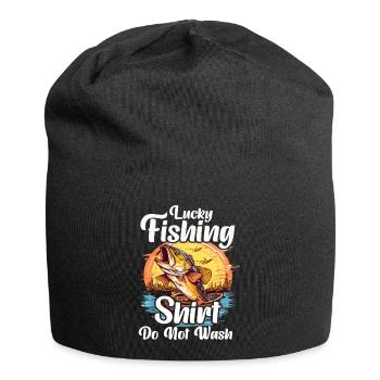 Chemise de pêche porte-bonheur Ne pas laver - Bonnet en jersey - noir - Devant