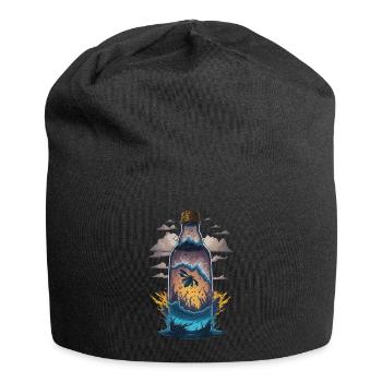Biene In Einer Wasserflasche - Jersey-Beanie - Schwarz - Vorne